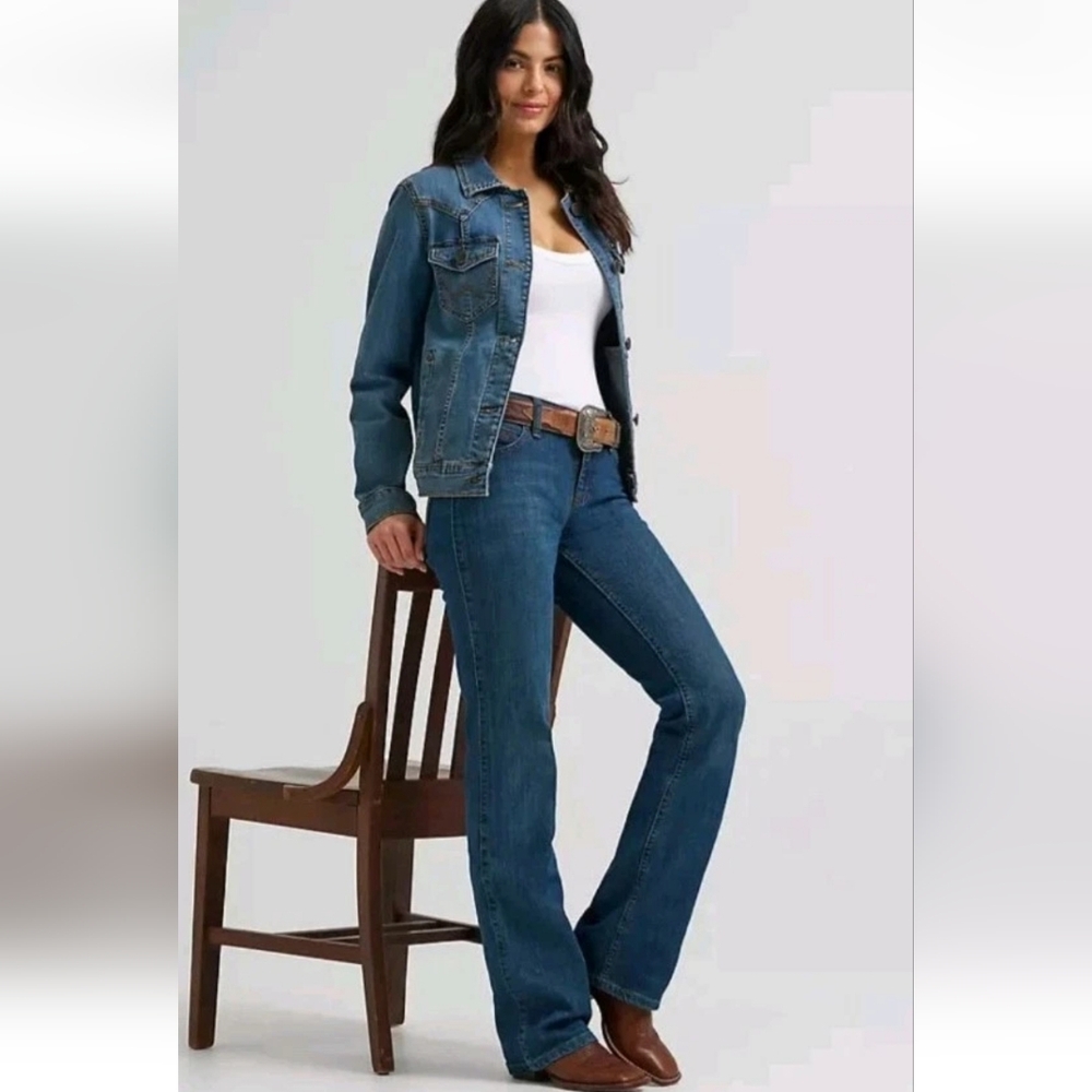 Wrangler Equestrian Q Baby Boot Riding Jeans Woman 40/34 Blue Stretch Denim Nwt